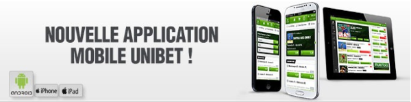 L'appli Unibet Sport pour smartphones